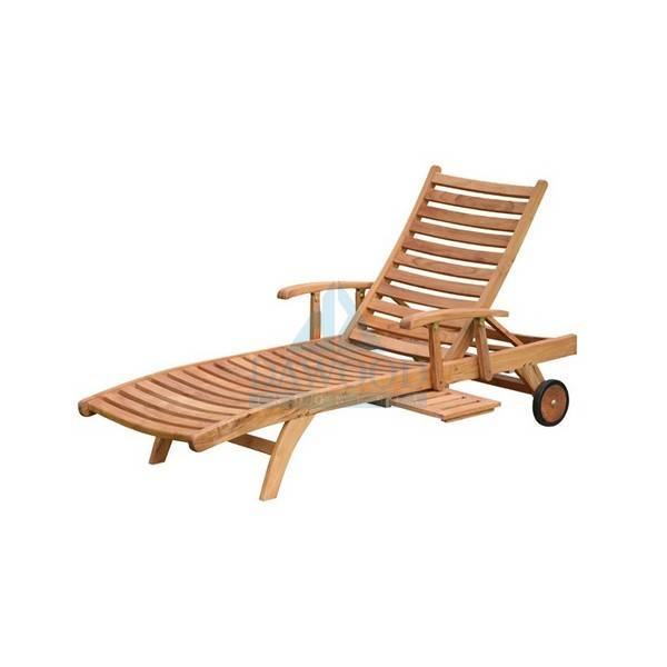 Hudson Arm Teak Sun Lounger